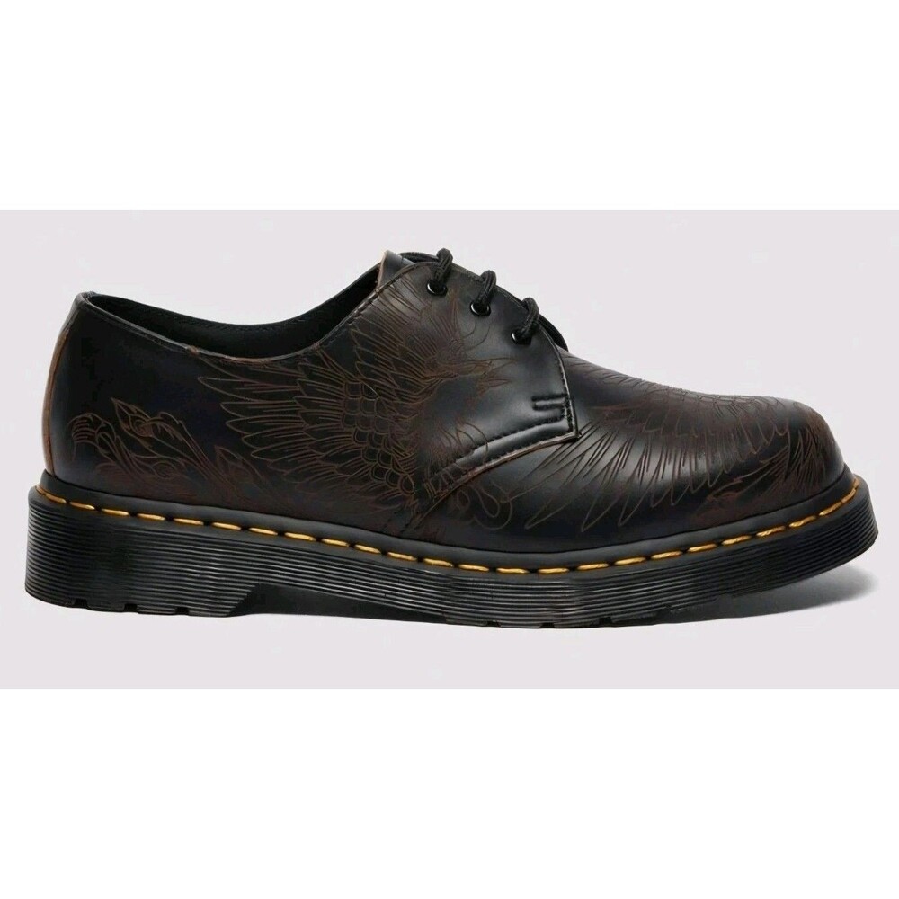 New Dr Martens 1461 Phoenix Vintage Smooth Leather Shoes Black Brown Women Sz  7